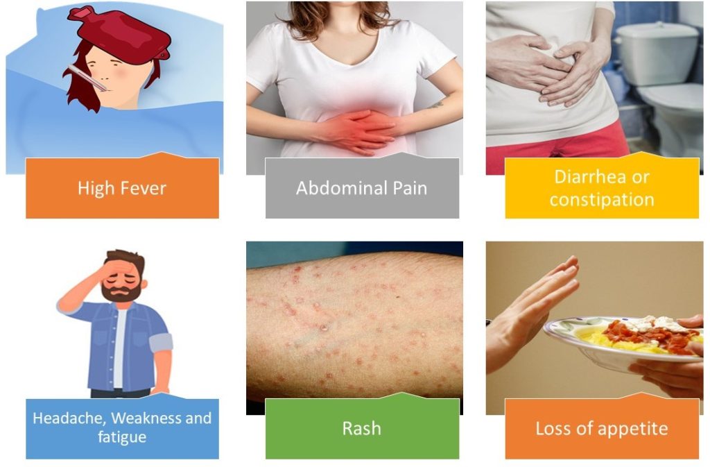Widal test symptoms
